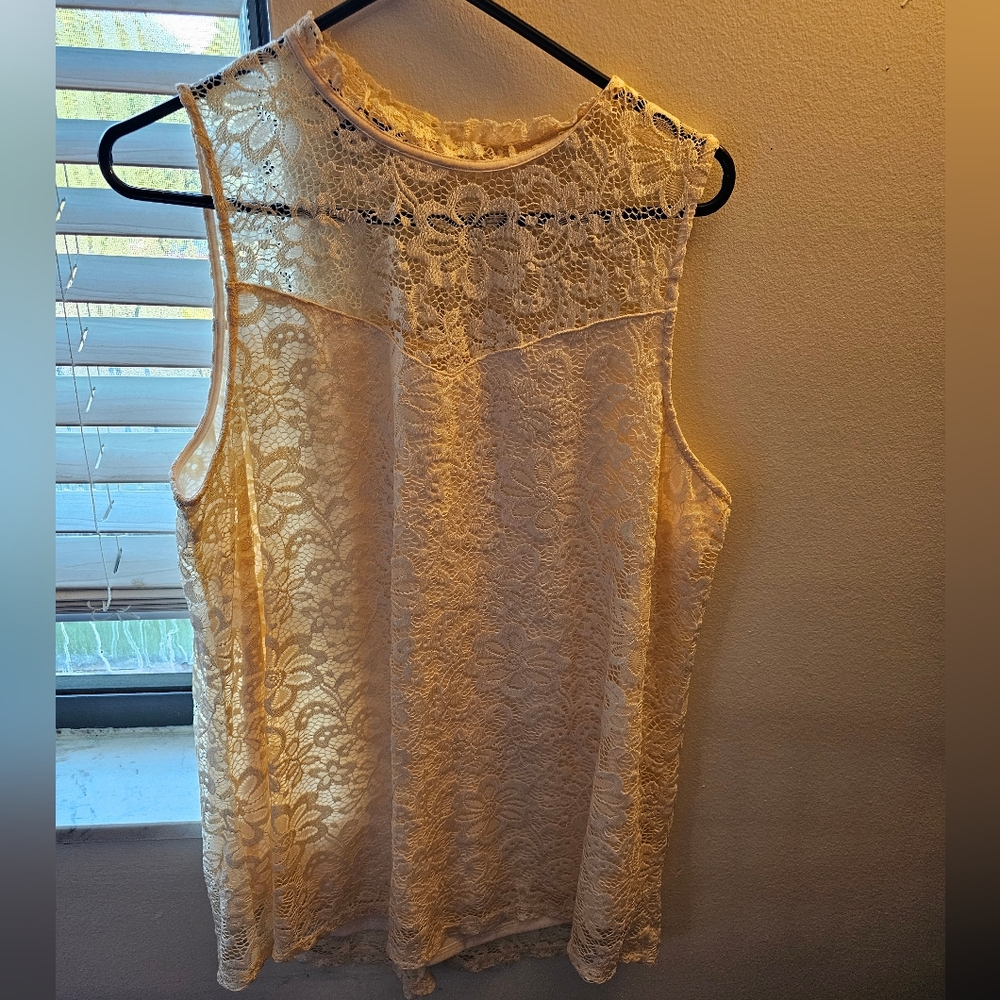 Cream women's blouse XL
